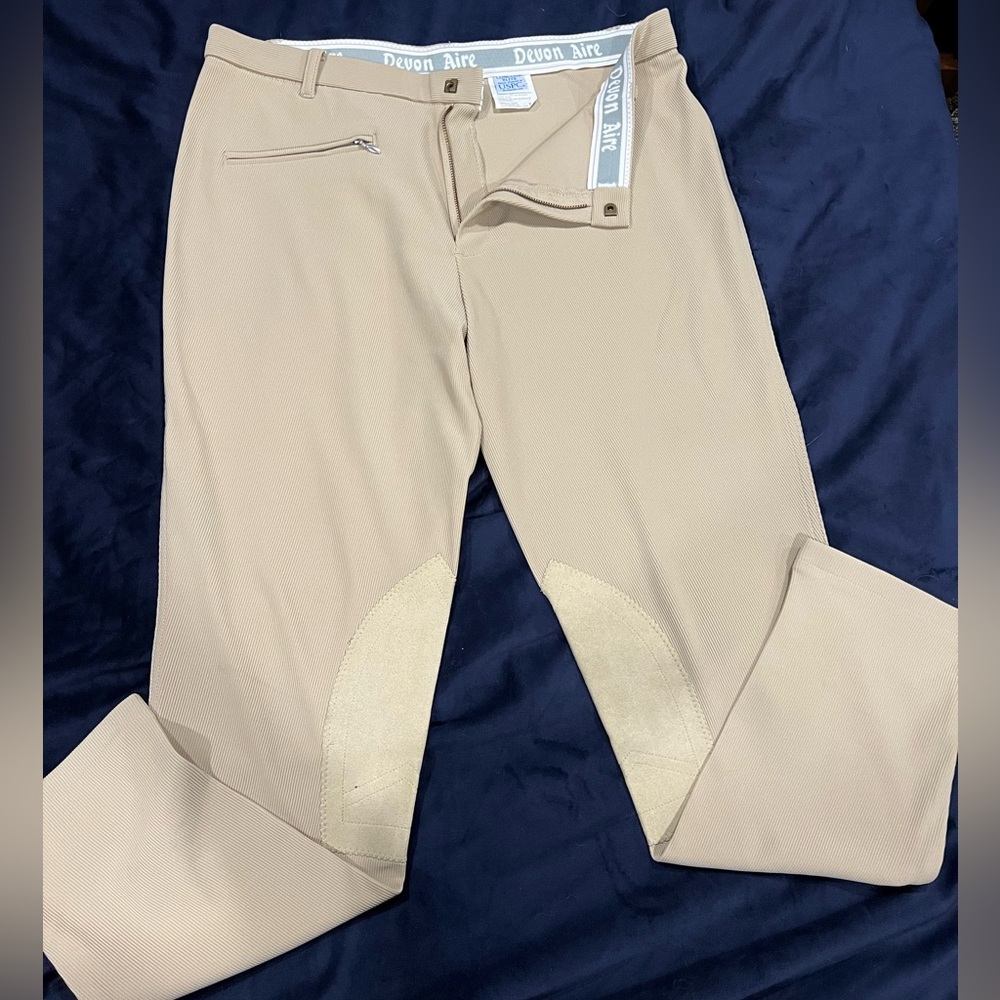 Devon-Aire Women's Beige Riding Breeches Leggings, 34R